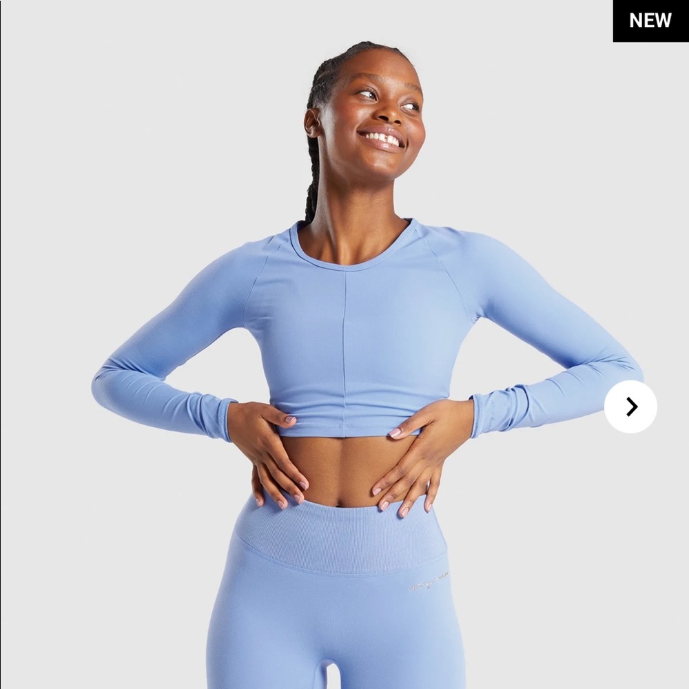 Whitney Simmons long sleeve crop beautiful blue